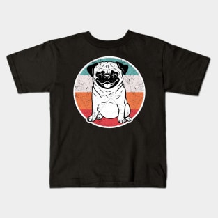 Vintage Retro Pug Kids T-Shirt